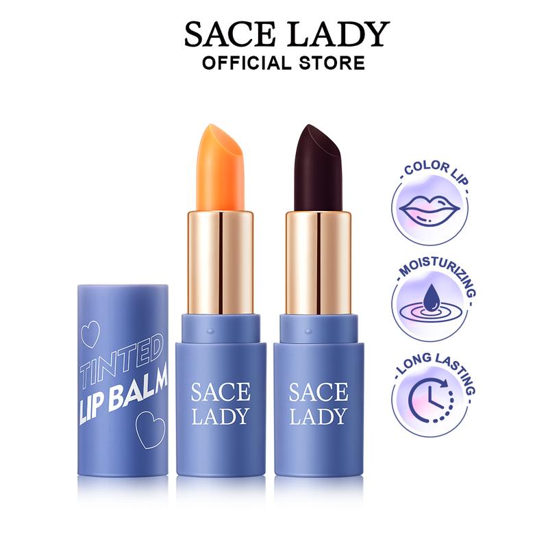 SACE LADY Tinted Lip Balm Moisturized Lasting Waterproof Lip Stain Magic Color Changing Pigmented Lipstick