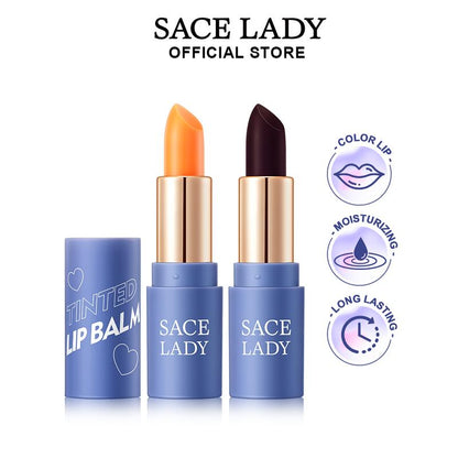 SACE LADY Tinted Lip Balm Moisturized Lasting Waterproof Lip Stain Magic Color Changing Pigmented Lipstick