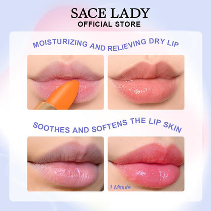 SACE LADY Tinted Lip Balm Moisturized Lasting Waterproof Lip Stain Magic Color Changing Pigmented Lipstick