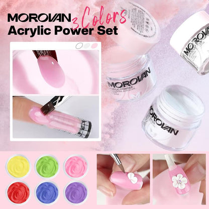 Morovan Acrylic Nail Kit for Beginners: with Everything Professional Gel Polish Kit with U V Lamp Acrylic Nail Set with Glitter Acrylic Powder Complete Starter Kit Acrylic Nail Supplies