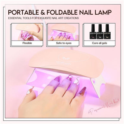 Morovan Acrylic Nail Kit for Beginners: with Everything Professional Gel Polish Kit with U V Lamp Acrylic Nail Set with Glitter Acrylic Powder Complete Starter Kit Acrylic Nail Supplies