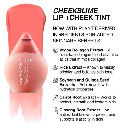 CHEEKSLIME LIP + CHEEK TINT - 2-in-1 Cosmetic for Creamy Lip and Cheek Color