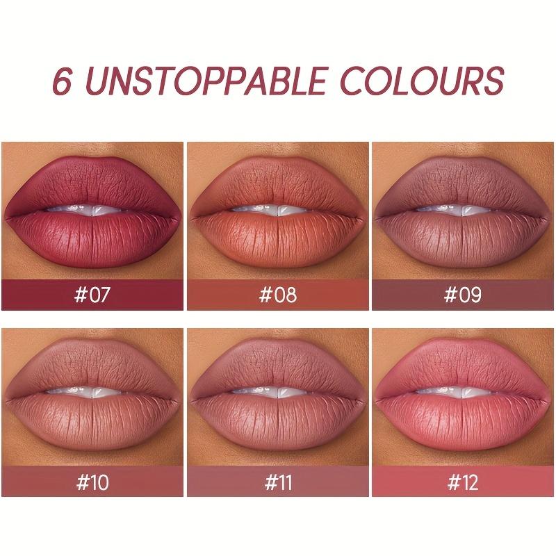 Golden Box Matte Lipstick + Lip Liner Long Lasting Waterproof Nude Lipstick 24 Hour Waterproof Velvet Nonstick Cup Lipgloss Lip Stain Pigmented Lip Makeup Valentine's Day Gifts Smooth Color