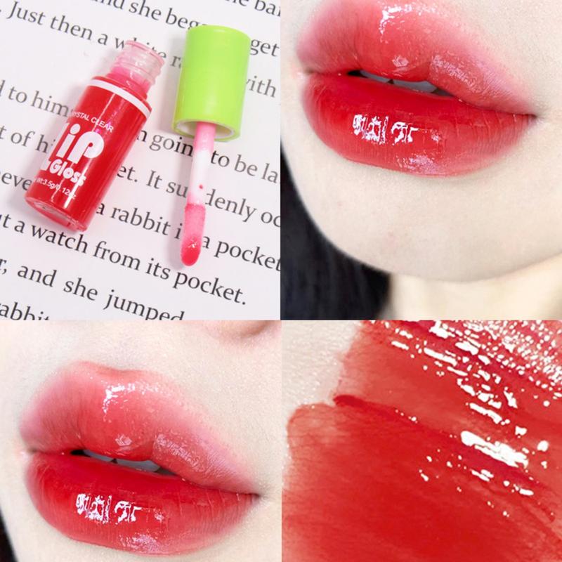 6 Colors Fat Oil Lip, Lip Gloss Lip Glaze with Big Brush Head, Nourishing & Non-sticky Long Lasting Shiny Transparent Tinted Plumping Lip Glow Oil, Shiny Glow Lip Care Oil, ,Makeup Gift Set