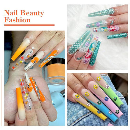 Professional Grade Acrylic Nail Extensions, 240pcs Clear Long Full Nail Tips & U-shaped Nail Clipper & Rectangular Buffer Block & Nail Brush & Nail File