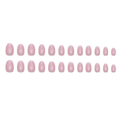 Solid Pink Polar Light Design Fake Nails with 1 Sheet Tape & 1 Nail File, 24pcs/box False Nails for Women & Girls, Removable Nail Art Artificial Full Cover, Women Girls DIY Manicure