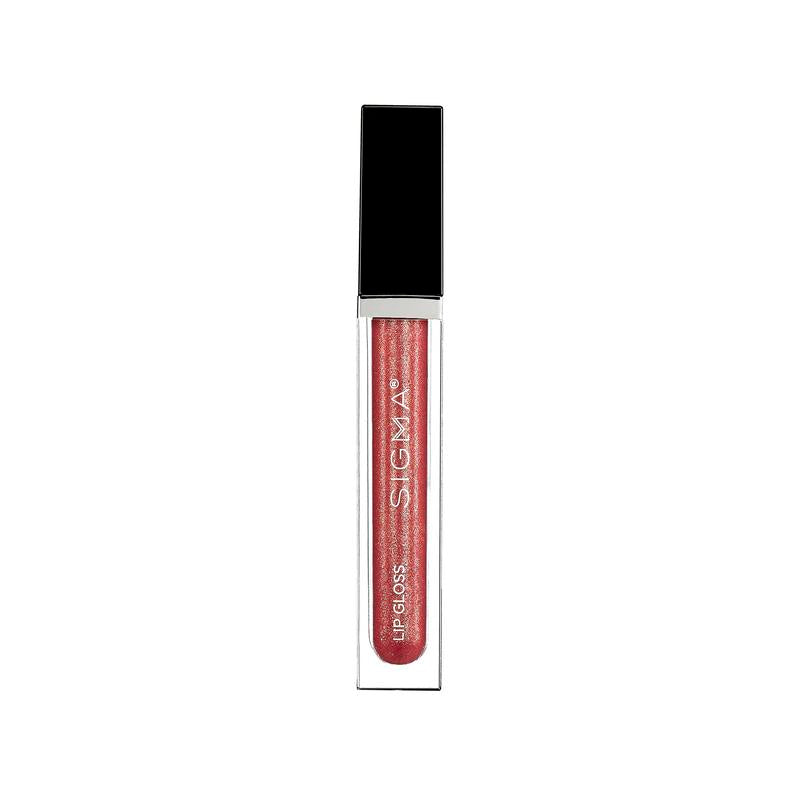 Sigma Beauty Moisturizing Smooth Tinted Lip Gloss Shimmer - Soft Rosewood Shimmer - Moisturizing, High Shine, Non Sticky Lip Gloss - Wear Alone or Over Lipstick