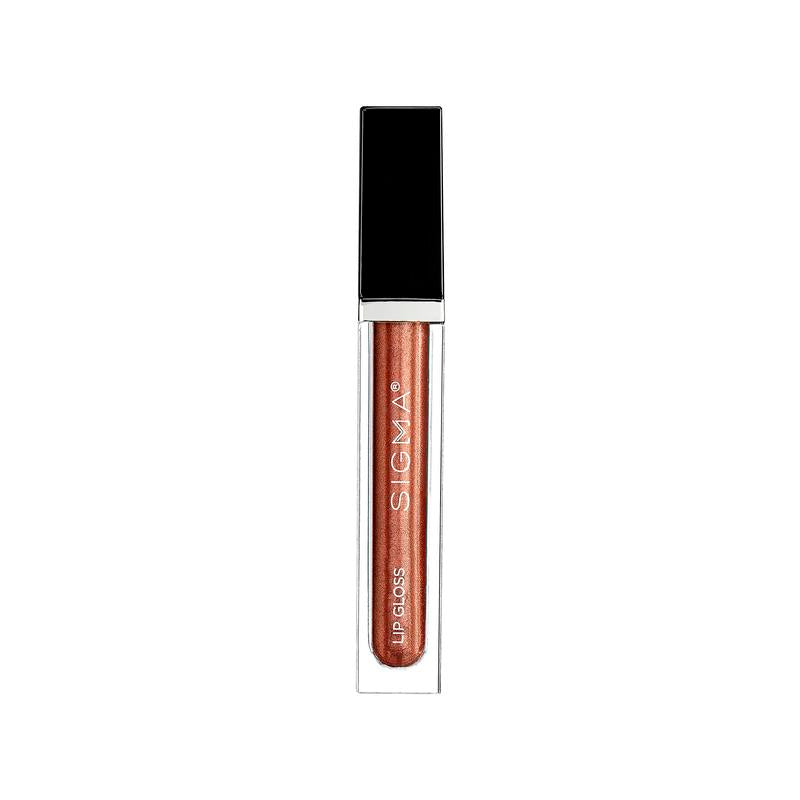 Sigma Beauty Moisturizing Smooth Tinted Lip Gloss Shimmer - Soft Rosewood Shimmer - Moisturizing, High Shine, Non Sticky Lip Gloss - Wear Alone or Over Lipstick