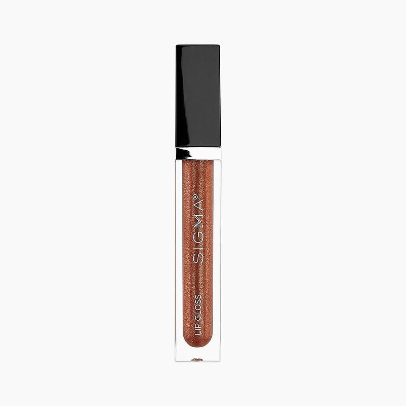 Sigma Beauty Moisturizing Smooth Tinted Lip Gloss Shimmer - Soft Rosewood Shimmer - Moisturizing, High Shine, Non Sticky Lip Gloss - Wear Alone or Over Lipstick