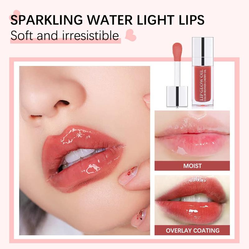 Hydrating Lip Glow Oil, Plumping Lip Gloss, Moisturizing Lip Oil Gloss bloody lip tint, Transparent Moisturizing Lip Balm, Natural Lip Plumper, Lip Plumper Gloss Make Lips Fuller (Rosewood) Lip Makeup Sets Lipstick  Glossy Lip Care Moisturizer Hydrate