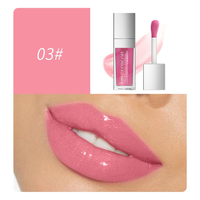 Hydrating Lip Glow Oil, Plumping Lip Gloss, Moisturizing Lip Oil Gloss, Transparent Moisturizing Lip Balm, Tinted Mirror Lip Gloss, Lip Plumper Gloss Make Lips Fuller and Moisturizing Crystal Moisture Cherry Clear Daily Evening Gift Skincare Moisturizer