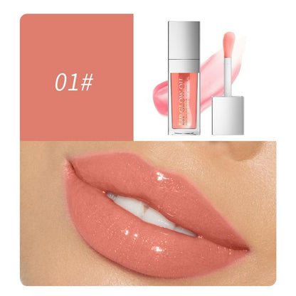 Hydrating Lip Glow Oil, Plumping Lip Gloss, Moisturizing Lip Oil Gloss, Transparent Moisturizing Lip Balm, Tinted Mirror Lip Gloss, Lip Plumper Gloss Make Lips Fuller and Moisturizing Crystal Moisture Cherry Clear Daily Evening Gift Skincare Moisturizer