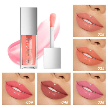 Hydrating Lip Glow Oil, Plumping Lip Gloss, Moisturizing Lip Oil Gloss, Transparent Moisturizing Lip Balm, Tinted Mirror Lip Gloss, Lip Plumper Gloss Make Lips Fuller and Moisturizing Crystal Moisture Cherry Clear Daily Evening Gift Skincare Moisturizer