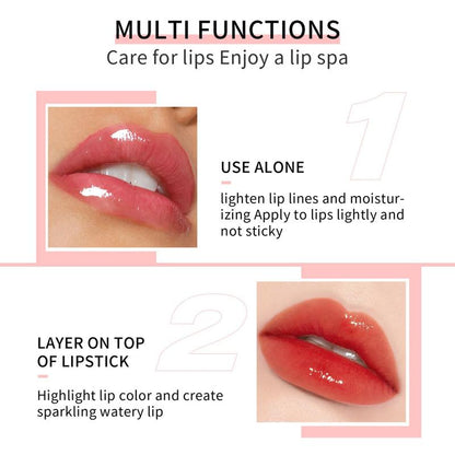 Hydrating Lip Glow Oil, Plumping Lip Gloss, Moisturizing Lip Oil Gloss, Transparent Moisturizing Lip Balm, Tinted Mirror Lip Gloss, Lip Plumper Gloss Make Lips Fuller and Moisturizing Crystal Moisture Cherry Clear Daily Evening Gift Skincare Moisturizer