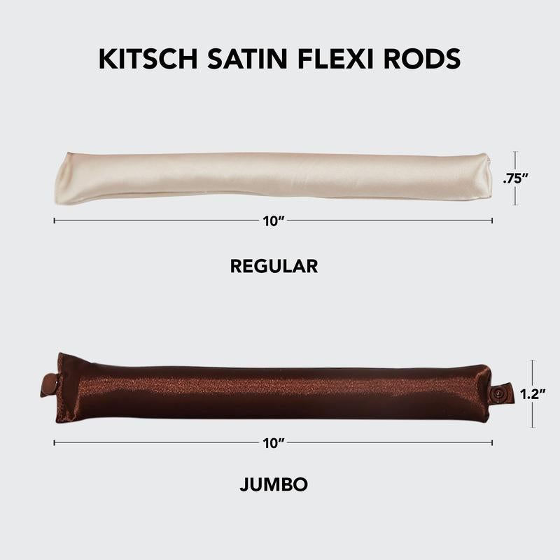 Satin Jumbo Flexi Rods 4pc - Rosewood