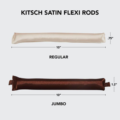 Satin Jumbo Flexi Rods 4pc - Rosewood