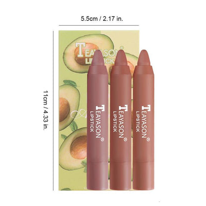 Music Festival Makeup, 3pcs/set Crayon Matte Lipstick, Long Lasting Easy Color Lipstick, Hydrating Matte Lip Gloss for Girls & Women, Lip Care Products