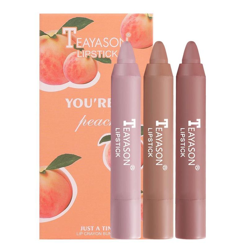 Music Festival Makeup, 3pcs/set Crayon Matte Lipstick, Long Lasting Easy Color Lipstick, Hydrating Matte Lip Gloss for Girls & Women, Lip Care Products