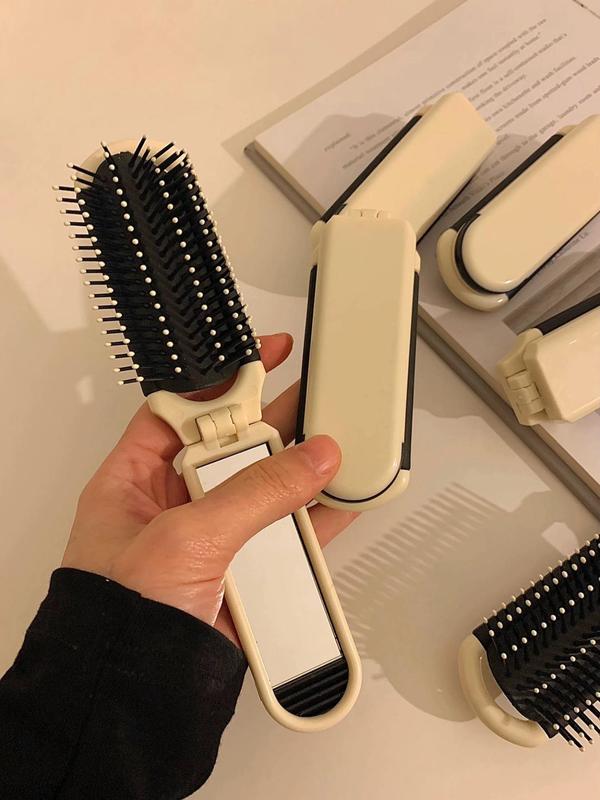 2024 New Trendy Portable Folding Comb, Lightweigh Pocket Hair Comb, Hair Styling Comb, Hair Detangling Comb for Women, Girls, Men, Stylists, Barber