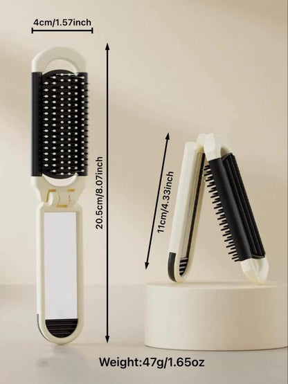 2024 New Trendy Portable Folding Comb, Lightweigh Pocket Hair Comb, Hair Styling Comb, Hair Detangling Comb for Women, Girls, Men, Stylists, Barber