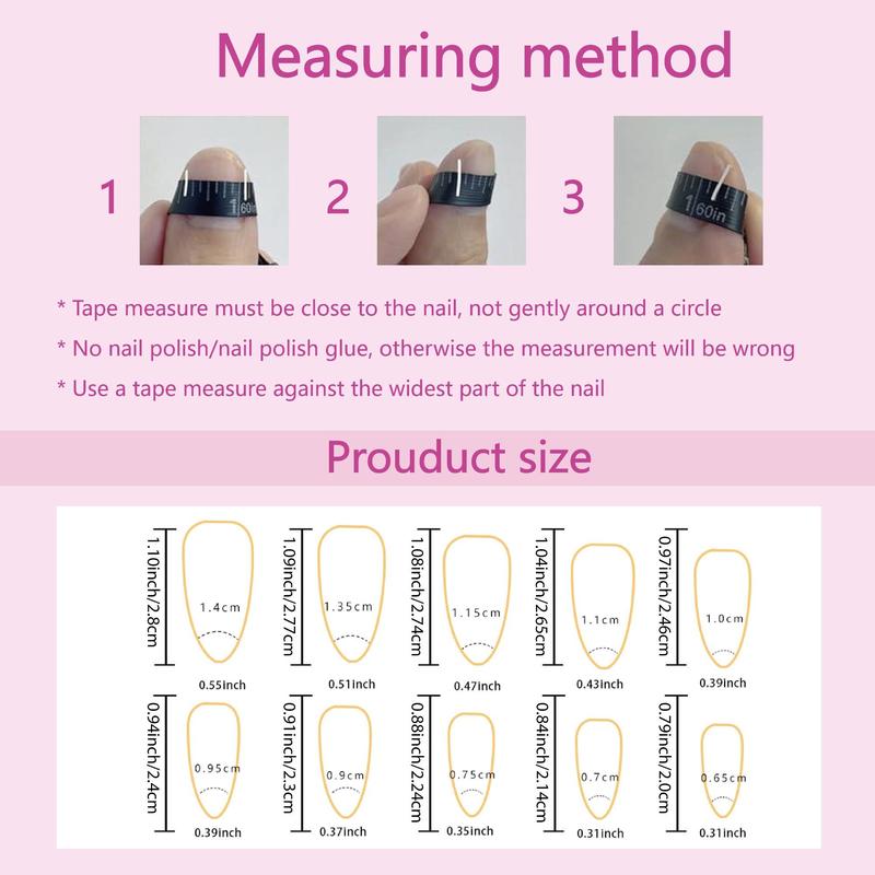 Effortless Ombre & Glittering Press On Nails Manicure Set, 24pcs Fake Nails with 1 Nail File & 1 Sticker Sheet, Glossy Almond False Nails for Women Girls Nail Art