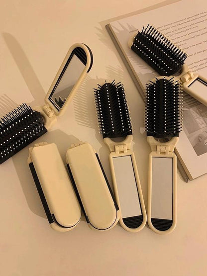 2024 New Trendy Portable Folding Comb, Lightweigh Pocket Hair Comb, Hair Styling Comb, Hair Detangling Comb for Women, Girls, Men, Stylists, Barber