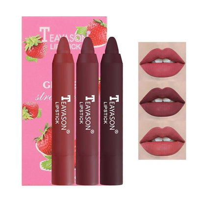 Music Festival Makeup, 3pcs/set Crayon Matte Lipstick, Long Lasting Easy Color Lipstick, Hydrating Matte Lip Gloss for Girls & Women, Lip Care Products