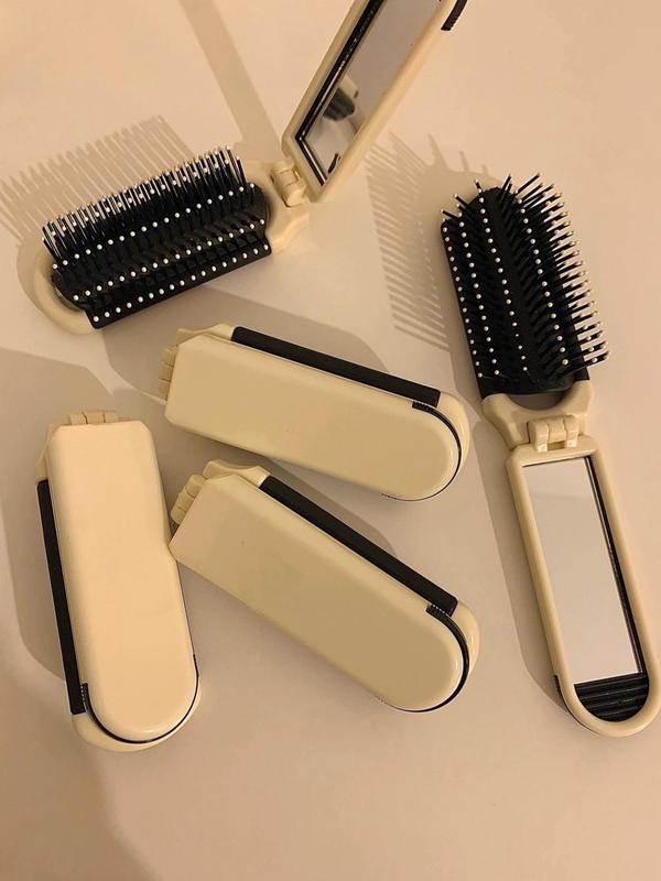 2024 New Trendy Portable Folding Comb, Lightweigh Pocket Hair Comb, Hair Styling Comb, Hair Detangling Comb for Women, Girls, Men, Stylists, Barber