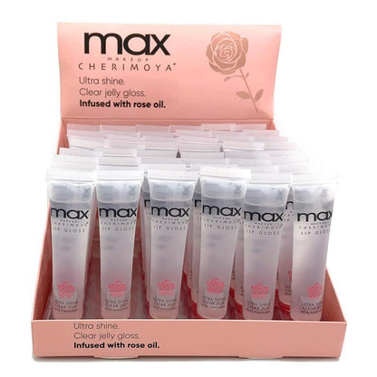 Max Ultra Shine Clear Jelly Lip Gloss Rose Flavoured