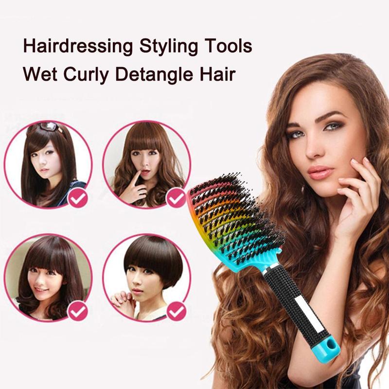 Hair Scalp Massage Comb, Curved Vented Anti-tangle Hair Styling Wet Comb, Hairdressing Detangle Hairbrush Anti Frizz Hair Brush Hair Massage Comb