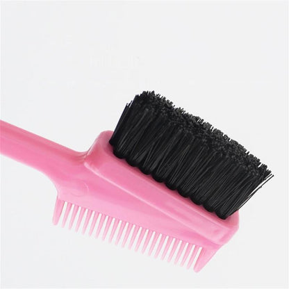 BGMgirl Hair Three-Headed Edge Control Double Side Brush & Comb Hair Edge Control Convenient Hairdressing Styling Brush