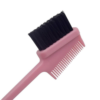 BGMgirl Hair Three-Headed Edge Control Double Side Brush & Comb Hair Edge Control Convenient Hairdressing Styling Brush