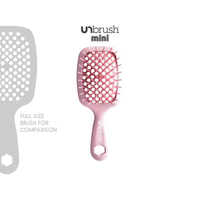 UNbrush Mini Detangling Hair Brush by FHI Heat and UNknot 7 in 1 Detangling Spray (4 oz.)