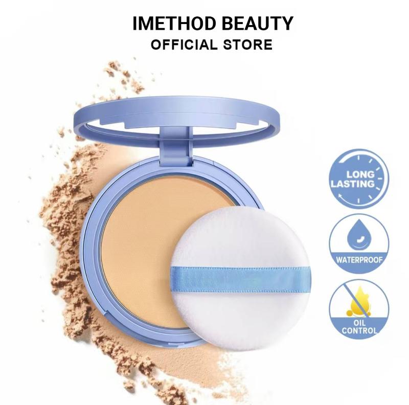 iMethod Oil Control Face Pressed Powder, Matte Smooth Setting Powder Makeup, Waterproof Long Lasting Finishing Powder, Flawless Lightweight Face Cosmetics, Cruelty-free