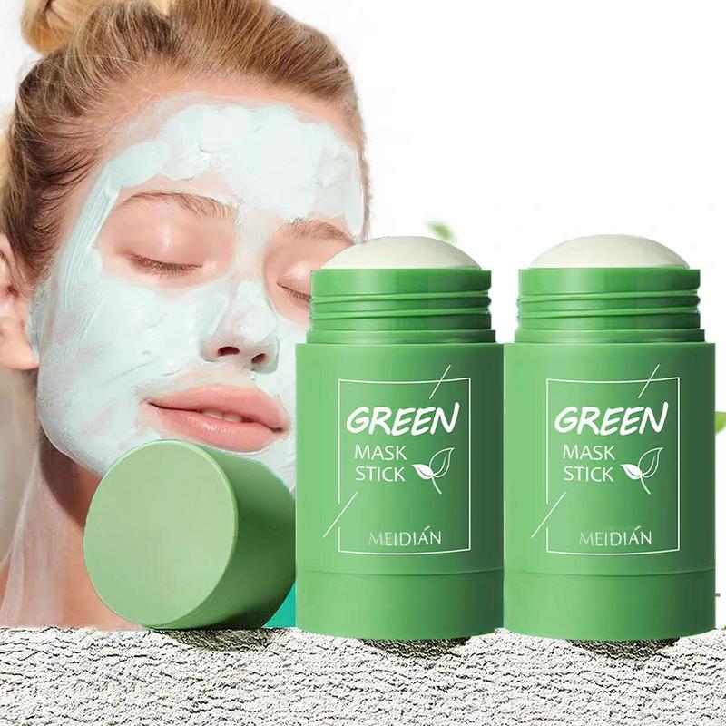 Moisturizing Deep Cleansing Mask Stick, 2pcs Green Tea Extract Oil Control Cleansing Mask, Skincare Products for Women & Men