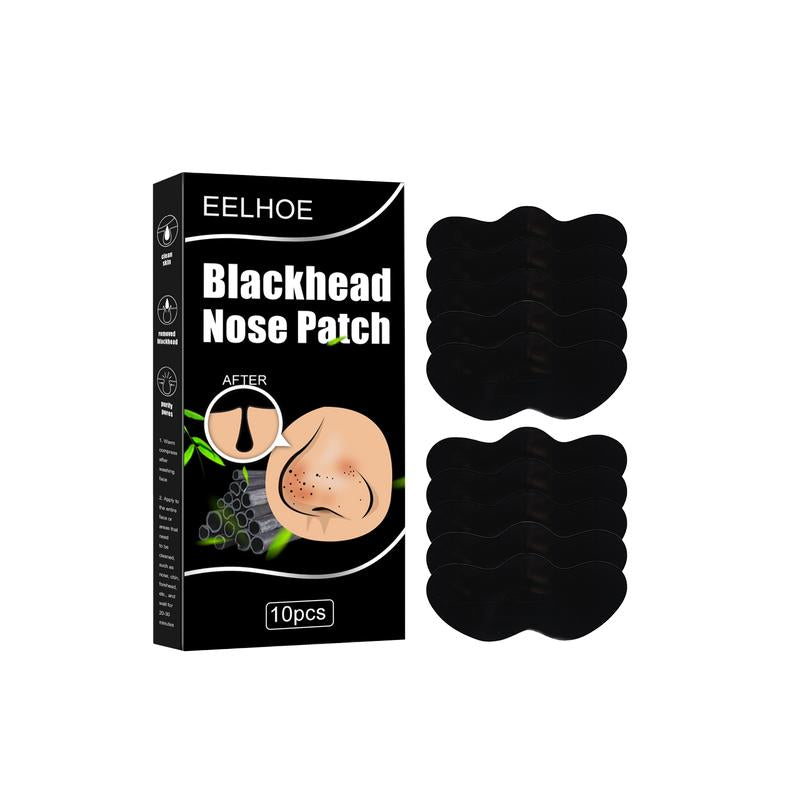 [Flash Sales 50%OFF]Back To School,EELHOE Black Pig Nose Patch Bamboo Charcoal Blackhead Acne Peeling Nose Mask black girl