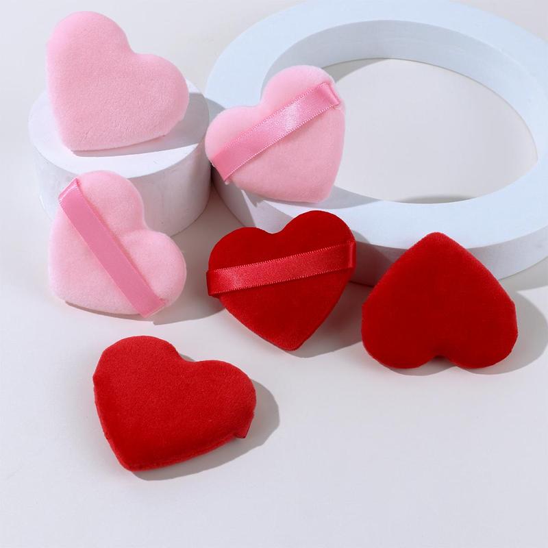 Heart Shaped Mini Makeup Puffs, 6pcs Soft Makeup Sponge Puffs, Professional Makeup Tools For Face