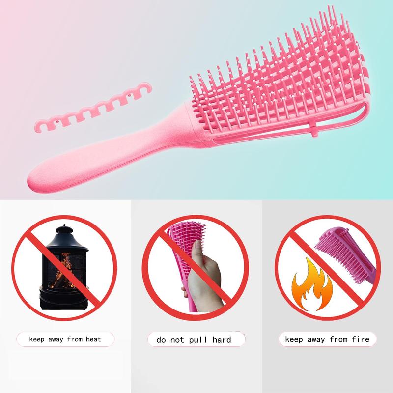 Summer Hairdressing Tools, 5 Counts Detoxification Brush Set with Cushion, Nylon Bristle Shampoo Brush, Dualedge Styling Comb, Detachable and Convenient Combs, Hair Style Hair Products