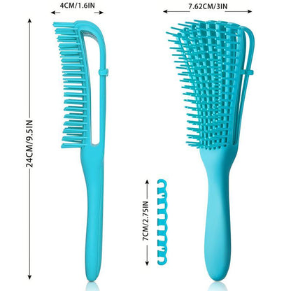 Solid Color Hair Brush, 1 Count 8 Claw Hair Comb, Anti Tangle Haircare Comb with Handle, Professional Heatless Hair Styling Tool for Men & Women