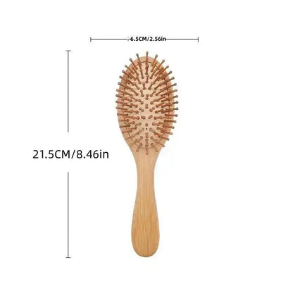 Natural Bamboo Haircare Hair Comb, Stimulate Hair Growth & Enhance Scalp Health Massage Comb for Women & Men, Professional Heatless Styling Tools for Summer Gift