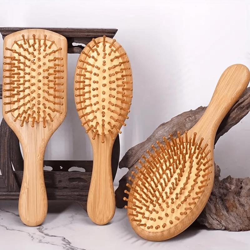 Natural Bamboo Haircare Hair Comb, Stimulate Hair Growth & Enhance Scalp Health Massage Comb for Women & Men, Professional Heatless Styling Tools for Summer Gift