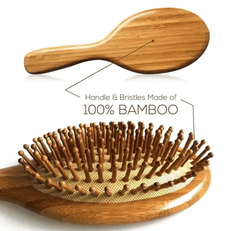 Natural Bamboo Haircare Hair Comb, Stimulate Hair Growth & Enhance Scalp Health Massage Comb for Women & Men, Professional Heatless Styling Tools for Summer Gift