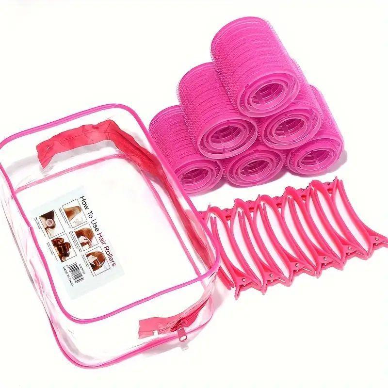 Self Grip Hair Roller Set, 30pcs/set Heatless Hair Curler with Hair Clips for Women, Professional Hair Styling Tools for Salon & Barbershop, Summer Gift