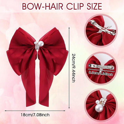 Bowknot Design Hair Clip, 4 Counts/set Bow Hair Claw Clip for Women, Fashionable Hair Accessories for Women & Girls, Elegant Hair Accessories for Party, Daily Clothing Decor