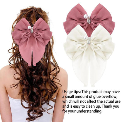 Bowknot Design Hair Clip, 4 Counts/set Bow Hair Claw Clip for Women, Fashionable Hair Accessories for Women & Girls, Elegant Hair Accessories for Party, Daily Clothing Decor