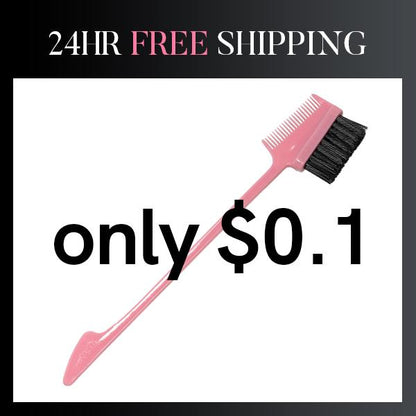 OhMyPretty Wig Double Side Brush &Comb Hair Edge Control Convenient Hairline Styling Brush