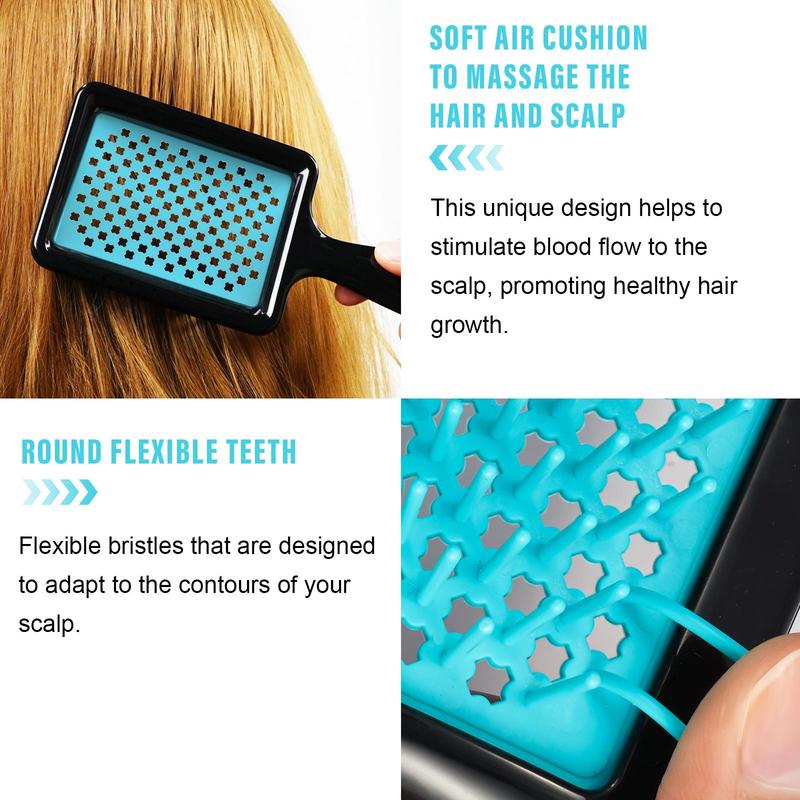 Hollow Air Cushion Comb, 1/2/5pcs Comfortable Scalp Massage Brush, Hair Detangling & Styling Tool for Women & Men, Household Heatless Haircare Products