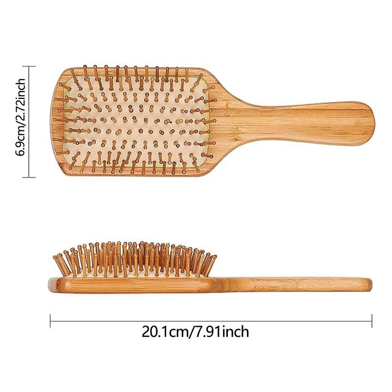 Bamboo Hair Brush, Scalp Massage Comb Wavytalk Brush, Wet And Dry Hair Detailing Comb, Portable Durable Hair Comb, Styling Haircare For Women & Men