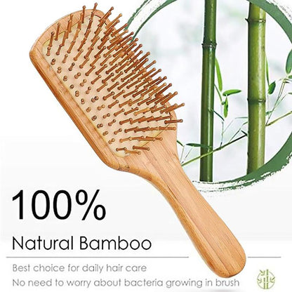 Bamboo Hair Brush, Scalp Massage Comb Wavytalk Brush, Wet And Dry Hair Detailing Comb, Portable Durable Hair Comb, Styling Haircare For Women & Men