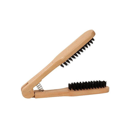 V-shaped Hair Straightening Comb, 1 Count Natural Straightening Hair Comb, Professional Hair Styling Tool For Home & Salon Use